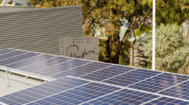 Installed solar panel array